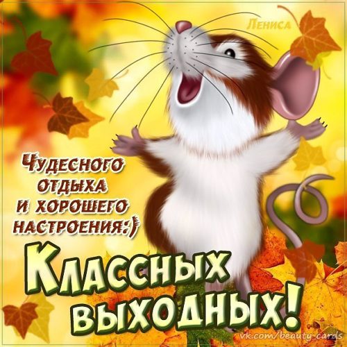 Открытки хорошего настроения на выходные Открытки хорошего настроения на выходные