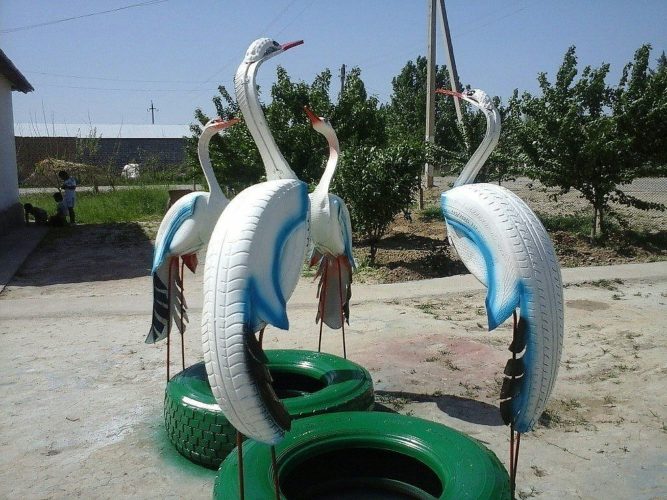 Как из старых покрышек сделать поделки Как из старых покрышек сделать поделки