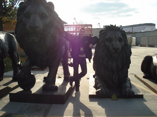 Зачем в Могилёве прячут таких красивых львов за высокими воротам